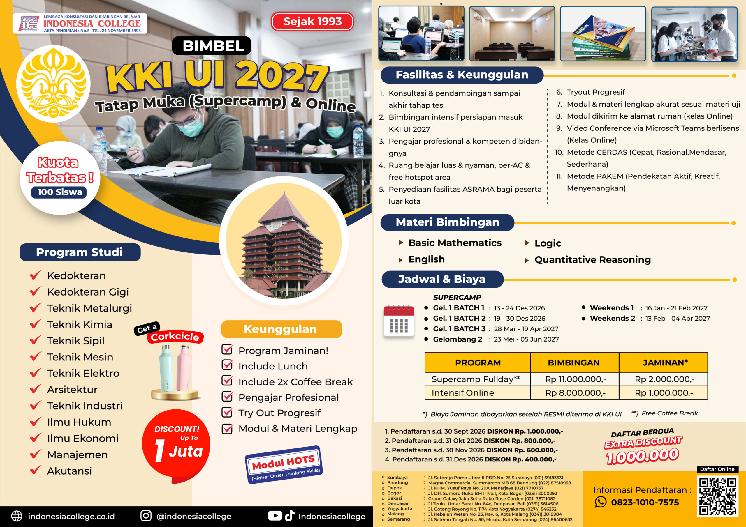 Brosur Bimbel KKI UI 2027 by Indonesia College