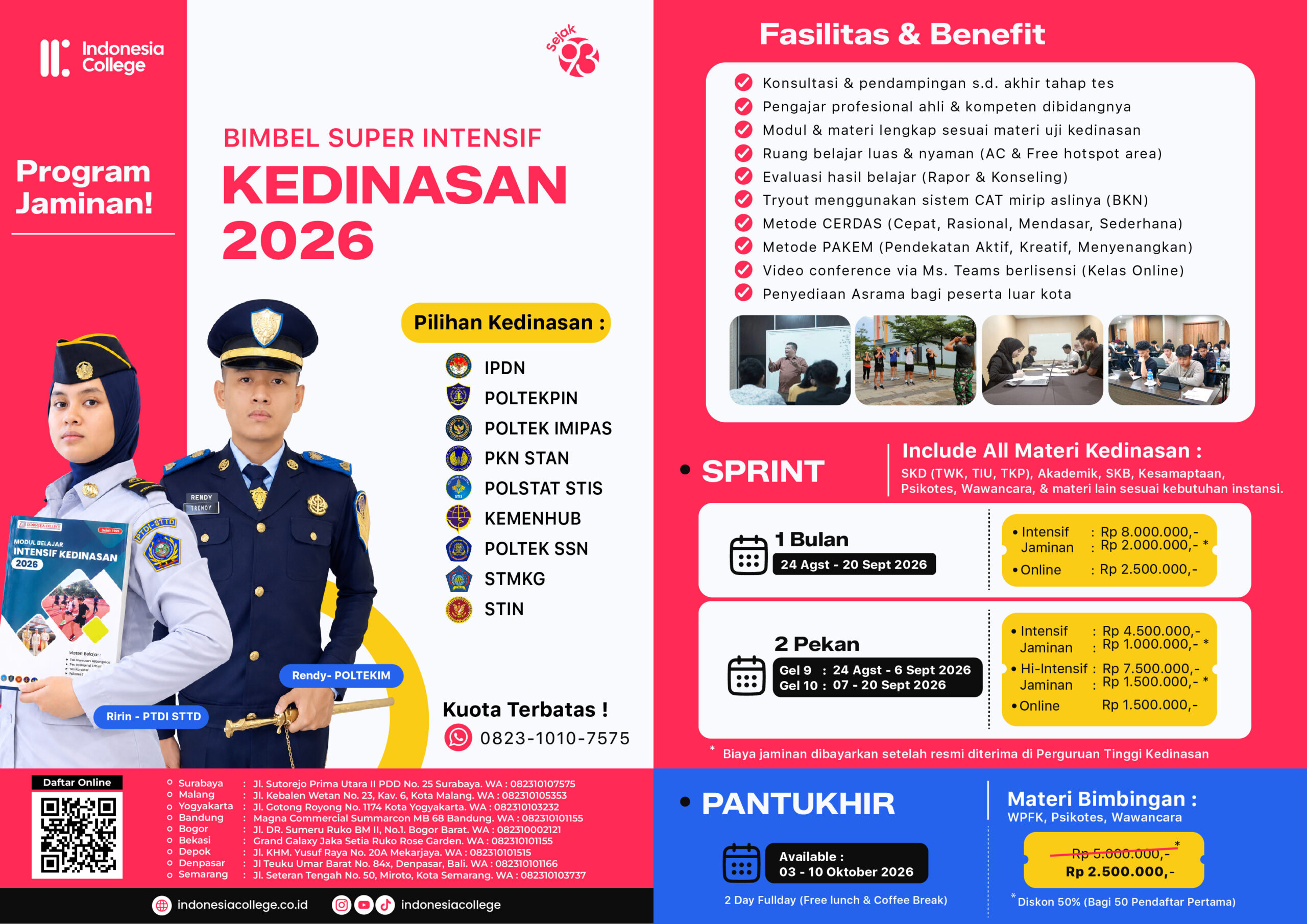 Brosur Bimbel Kedinasan 2026 - SPRINT by Indonesia College