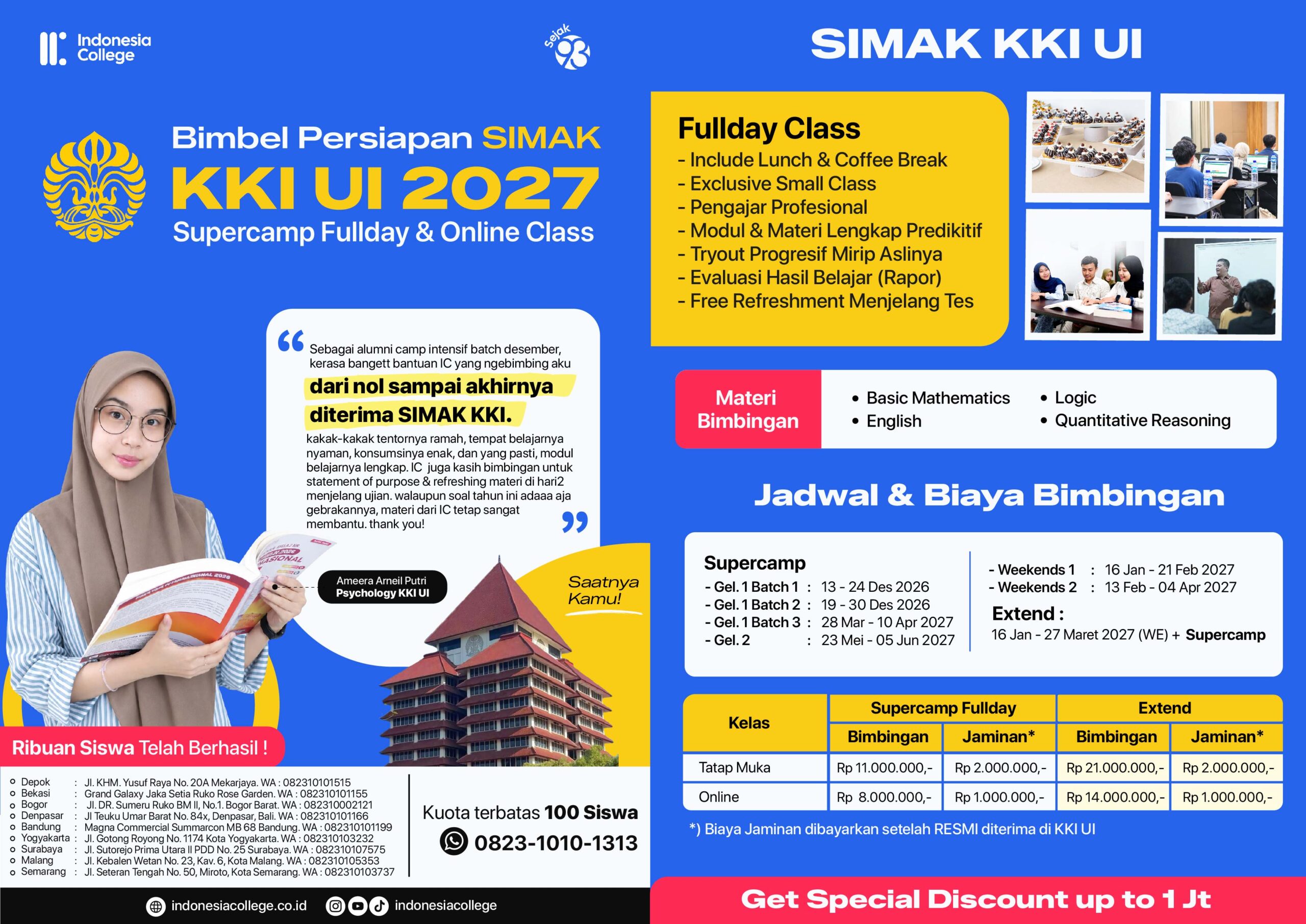 Bimbel SIMAK UI 2027 - Reguler & Kelas Internasional UI